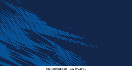 blue color pattern gradient grunge texture background. Dots pop art comics sport style vector illustration