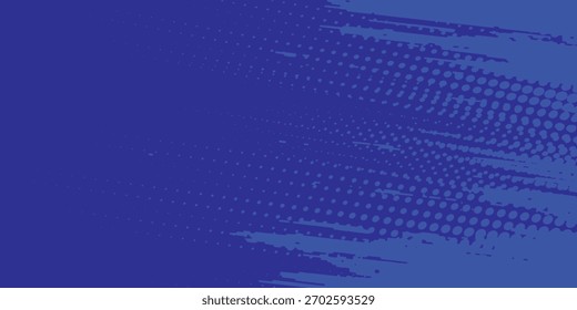 blue color pattern gradient grunge texture background. Dots pop art comics sport style  modern vector
