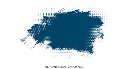Fondo de textura grunge degradado de patrón de color azul. Punto pop art comics estilo deportivo Ilustración vectorial fondo Abstractas azul oscuro con concepto corporativo moderno Vector grungr blu