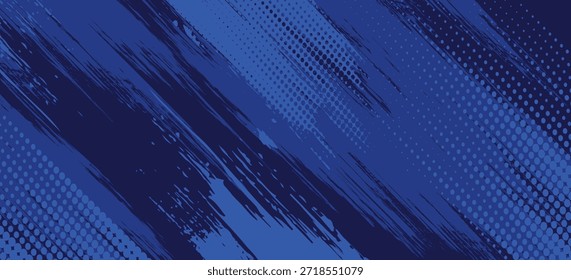 blue color pattern gradient grunge texture background. Dots pop art comics sport style vector illustration Abstract dark blue background with modern corporate concept. Eps 10 vector