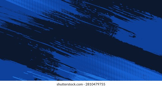 blue color pattern gradient grunge texture background. Dots pop art comics sport style vector illustration Abstract background dark blue with modern corporate concept