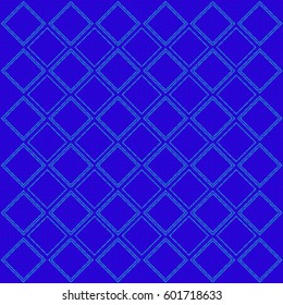 Blue color pattern with rhombuses, abstract design geometrical vector background. Simple modern stylish texture.