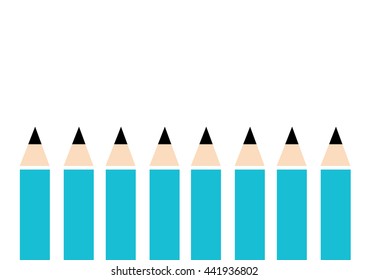 blue color pencil background vector