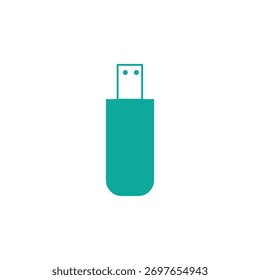 Vector de diseño de icono de pendrive de color azul