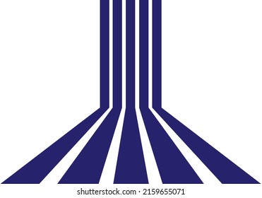 Blue color Perspective Lines in the White background wallpaper
