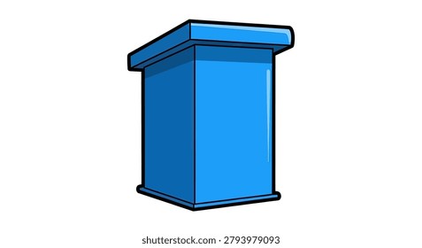 Blue color podium lectern stand