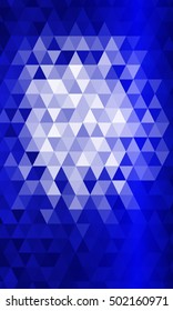 blue color polygon background. Triangle geometrical pattern. Vector illustration. Geometric design for business, brochure