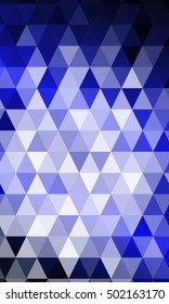 blue color polygon background. Triangle geometrical pattern. Vector illustration. Geometric design for business, brochure, flyer, presentation, wallpaper.