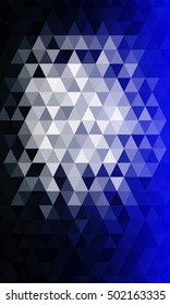 blue color polygon background. Triangle geometrical pattern. Vector illustration. Geometric design for business, brochure