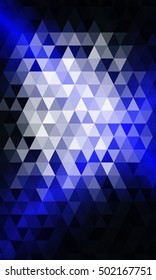blue color polygon background. Triangle geometrical pattern. Vector illustration. Geometric design for business, brochure