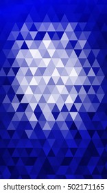 blue color polygon background. Triangle geometrical pattern. Vector illustration. Geometric design for business, brochure