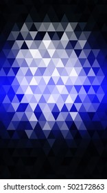 blue color polygon background. Triangle geometrical pattern. Vector illustration. Geometric design for business, brochure