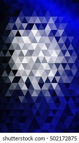 blue color polygon background. Triangle geometrical pattern. Vector illustration. Geometric design for business, brochure