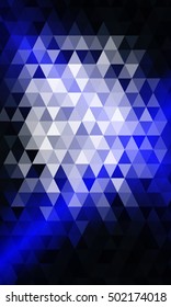 blue color polygon background. Triangle geometrical pattern. Vector illustration. Geometric design for business, brochure