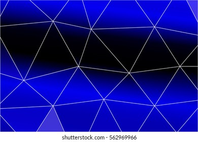 blue color polygonal background. vector illustration. for design, wallpaper, cover, print