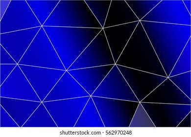 blue color polygonal background. vector illustration. for design, wallpaper, cover, print