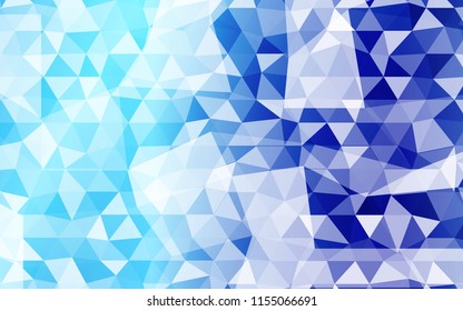 Blue Color Polygonal Mosaic New Year Background. Vector illustration. For Business Design Templates, Wallpaper.