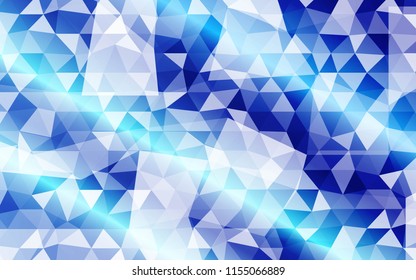 Blue Color Polygonal Mosaic New Year Background. Vector illustration. For Business Design Templates, Wallpaper.