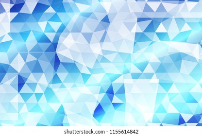 Blue Color Polygonal Mosaic New Year Background. Vector illustration. For Business Design Templates, Wallpaper.