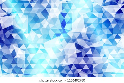 Blue Color Polygonal Mosaic New Year Background. Vector illustration. For Business Design Templates, Wallpaper.