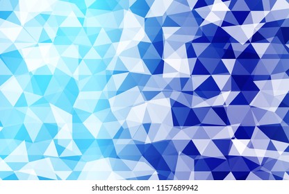 Blue Color Polygonal Mosaic New Year Background. Vector illustration. For Business Design Templates, Wallpaper.