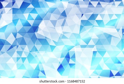 Blue Color Polygonal Mosaic New Year Background. Vector illustration. For Business Design Templates, Wallpaper.