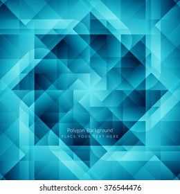 Blue color polygonal shape background