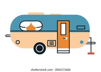 Blue Color Recreational Vehicle Icon