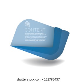Blue color scale edition of an abstract rounded rectangle 3d geometric graphics composition of a vector background or wallpaper or web site or infographics for brochure or for universal use