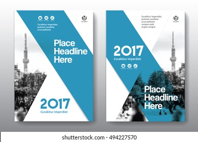 Blue Color Scheme mit City Background Business Book Cover Design Template in A4. Einfache Anpassung an Broschüren, Geschäftsbericht, Magazin, Poster, Corporate Presentation, Portfolio, Flyer, Banner, Website
