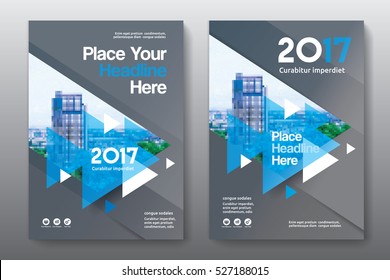 Blue Color Scheme with City Background Business Book Cover Design Template in A4. Can be adapt to Brochure, Annual Report, Magazine,Poster, Corporate Presentation, Portfolio, Flyer, Banner, Website.