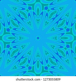 Blue color seamless floral pattern. Vector illustration. For design, fashion print.