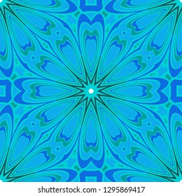 Blue color seamless floral pattern. Vector illustration. For design, fashion print.