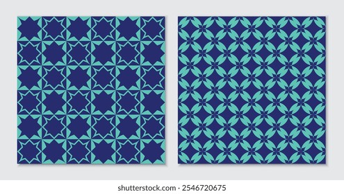 Blue color  Seamless Patterns for Wallpaper  Background