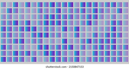 Blue Color Shades and Gradient Samples Pattern, Geometric Mosaic Background - Design Template, Vector Illustration