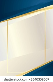 Blue color simple certificate template background