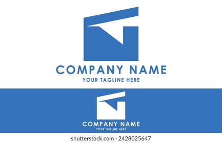 Blue Color Simple Film Clap Logo Design