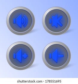 Blue color sound button