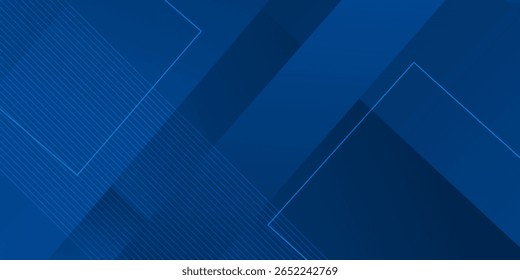 Padrão quadrado de cor azul no banner com sombra