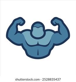 blue color strong monkey mascot