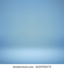 Fundo de estúdio de cor azul. Espaço para a venda de produtos no site. Ilustração vetorial.