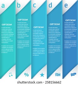 Blue Color Style Vector Web Elements Set Infographics Template 