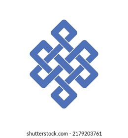 Blue color tangled rectangular mystic symbol