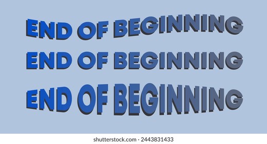blue color text end of beginning inspiration citation design typography