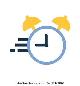 Blue color Time management icon