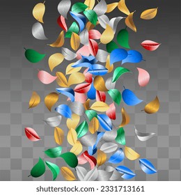 Blue Color Tree Vector Black Transparent Background Design. Nature Leaves Banner. Swamp Foliage Falling Template. Leaf Abstract Branch.