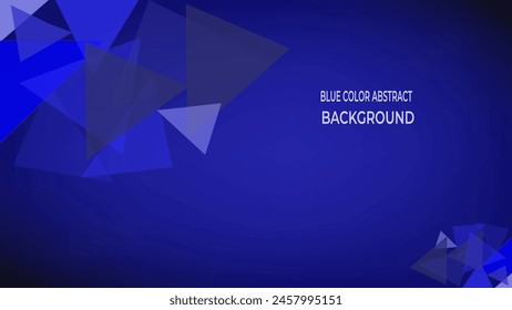 Blue color triangle blur abstract background 