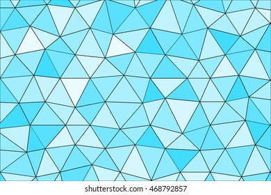 blue color triangle mosaic pattern. vector illustration. polygonal theme. for design business template, wallpaper, presentation, cover brochure