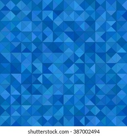Blue color triangle mosaic vector background design