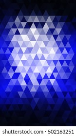 blue color. triangle mosaic. vector illustration. for design brochure, flyer, wallpaper